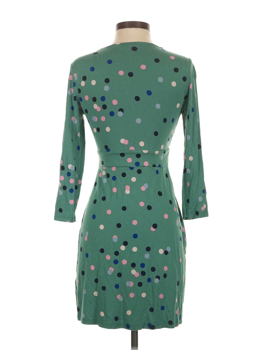 Boden Green Dot Melora Polka-Dot Wrap Dress Size 4 - Picture 6 of 9